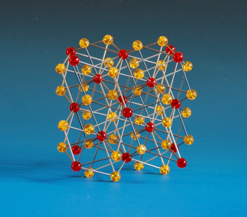 Crystal structure model of a copper alloy