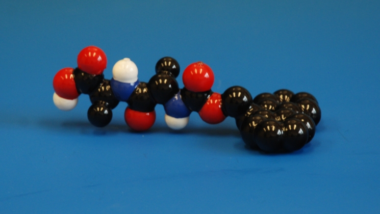 A single space-filling 3d printed Fmoc (Fluorenylmethyloxycarbonyl) molecule