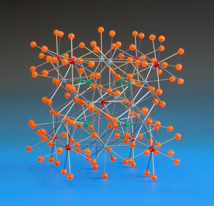 A crystal structure model of Ytterbium rhodium stannide alloy